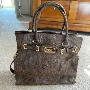 Michael Kors Phyton Embossed Hamilton Bag.